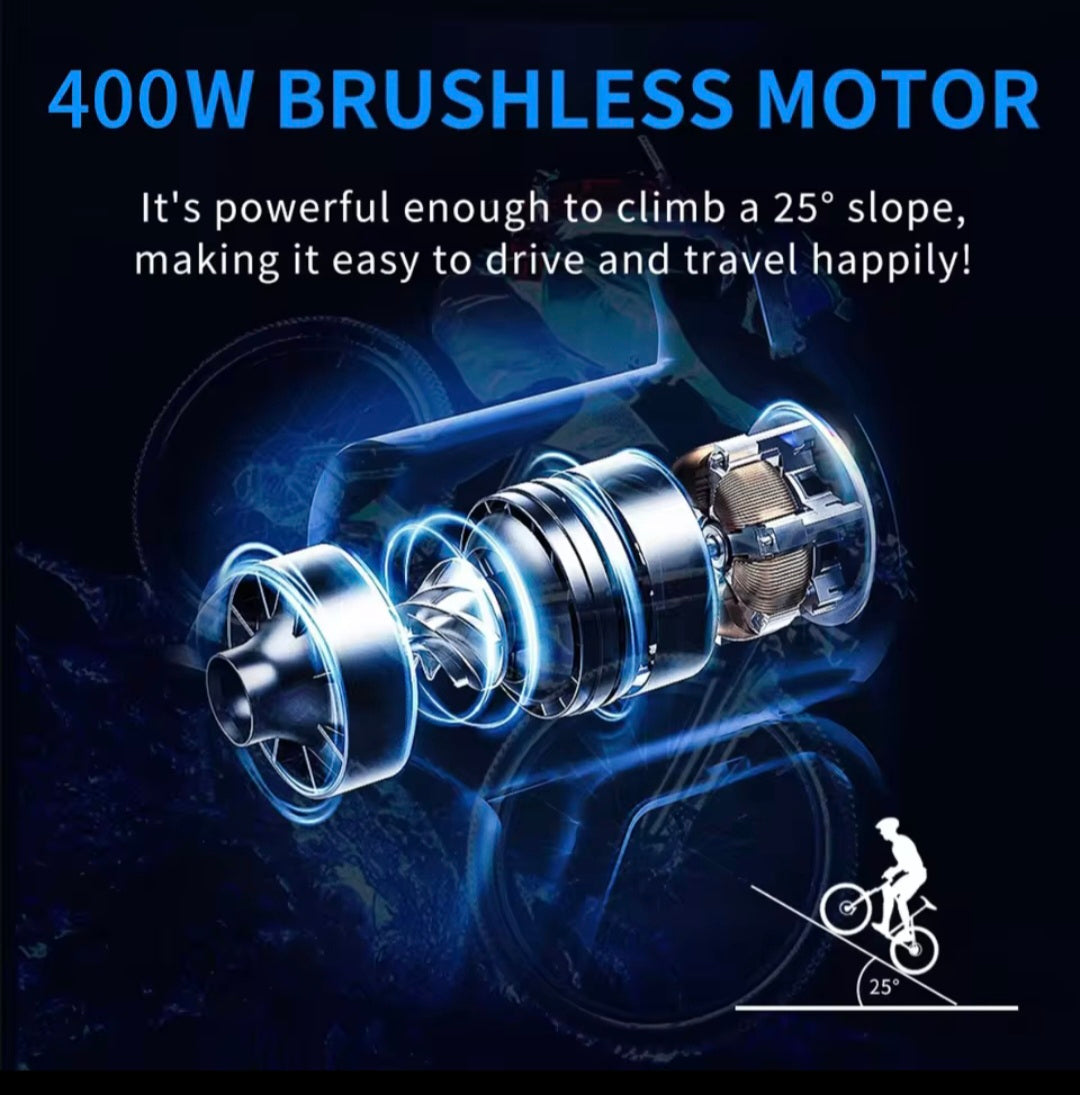 DEEPOWER K306 Electric Bike 400W 48V 22AH Folding Electric Bicycle With Basket Mini Ebike for Urban Commuter Lightweight Bicycle