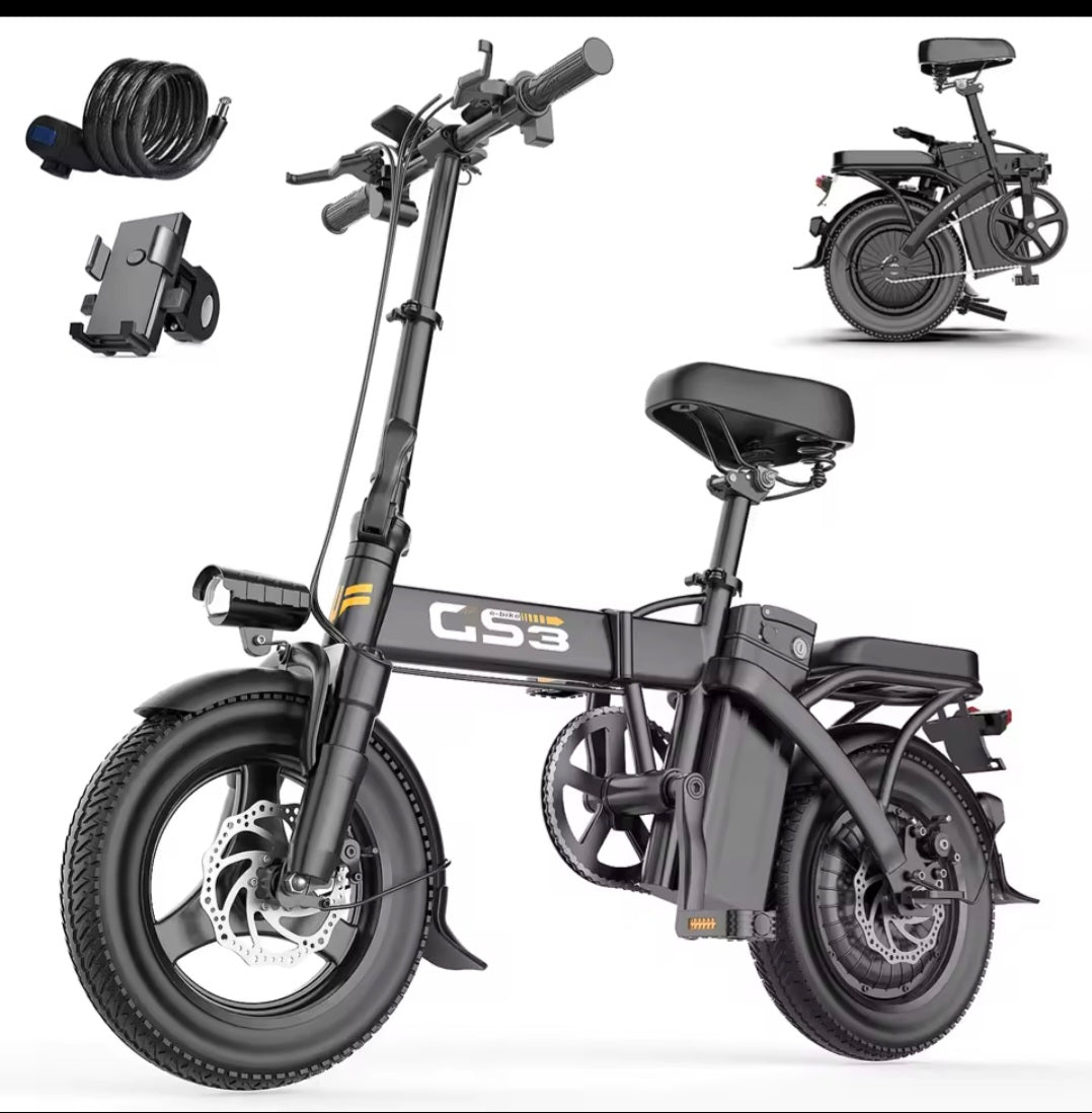 2025 New GS5 ,Electric Bicycle High Range Adult 400W Lithium Battery Electric Bicycle, Speed 35KM/H, Six Shock Absorbers