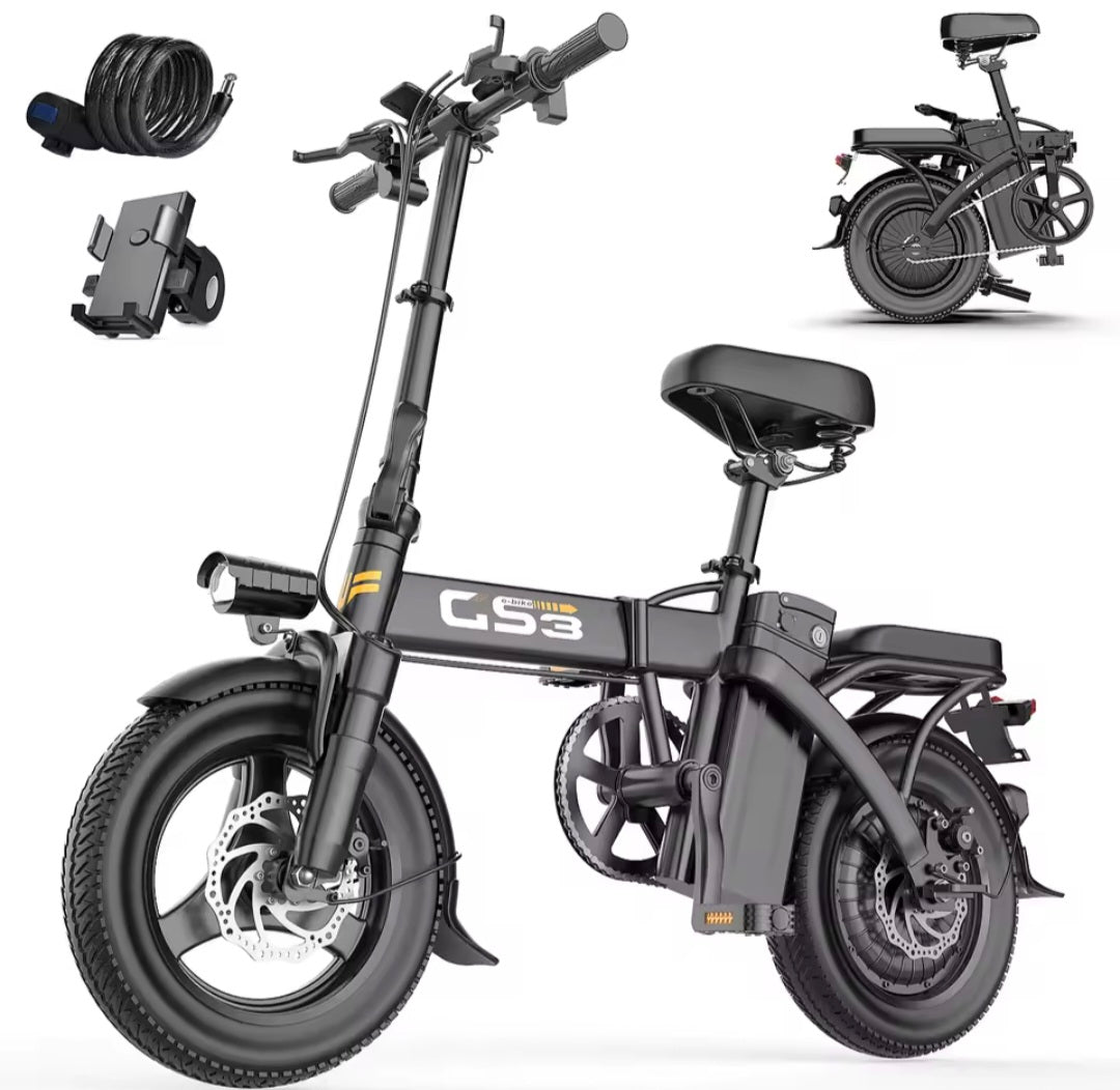 2025 New GS5 ,Electric Bicycle High Range Adult 400W Lithium Battery Electric Bicycle, Speed 35KM/H, Six Shock Absorbers