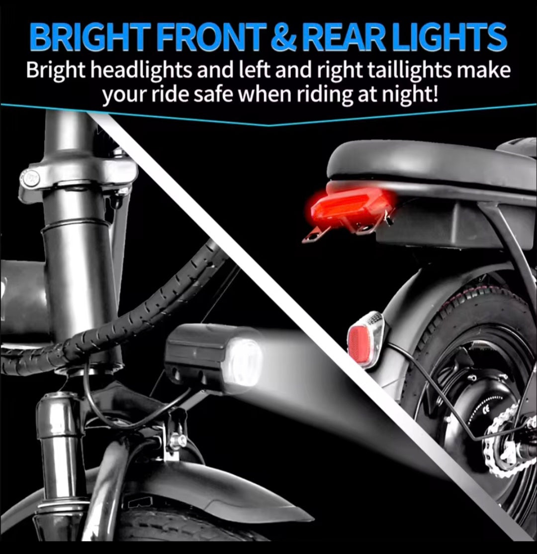 DEEPOWER K306 Electric Bike 400W 48V 22AH Folding Electric Bicycle With Basket Mini Ebike for Urban Commuter Lightweight Bicycle