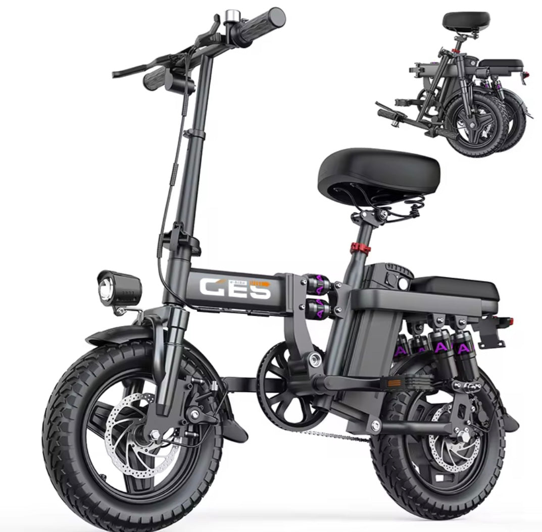 2025 New GS5 ,Electric Bicycle High Range Adult 400W Lithium Battery Electric Bicycle, Speed 35KM/H, Six Shock Absorbers