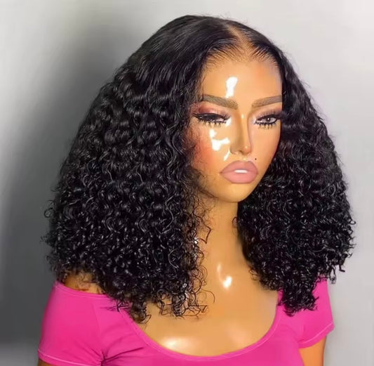 Deep Wave Bob 13x4 Glueless Wig Human Hair Ready To Wear Curly Wigs 250 Density Wear Go 7x5 Closure Pre Cut Lace Wigs Preplucked
