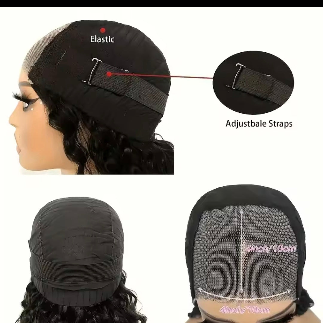 4x4 Put On And Go Glueless Bob Wigs Human Hair Curly For Women Pre Plucked Pre Cut Lace Ready To Wear Kinky Curly Lace Front Wig